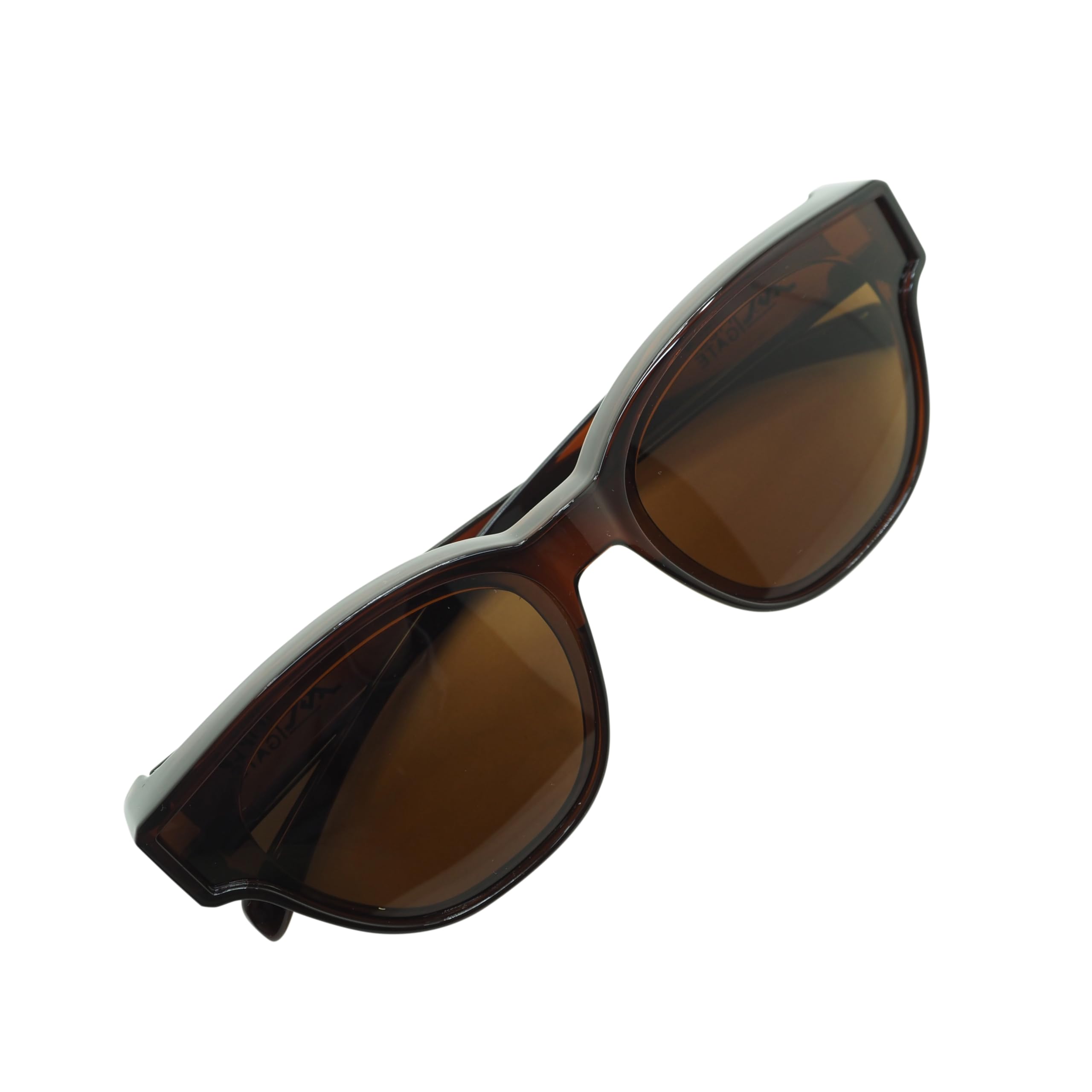 [OTC.web] 7163 Overglasses Polarized Sunglasses Lightweight Stylish Cover Glasses UV Protection 62 Size Temple 155 TR90 (02 BrownBR (Polarized))