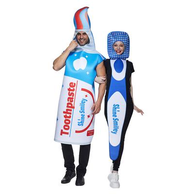 Toothbrush and Toothpaste Costume Couple Costume Halloween for Men Women Funny Outfit