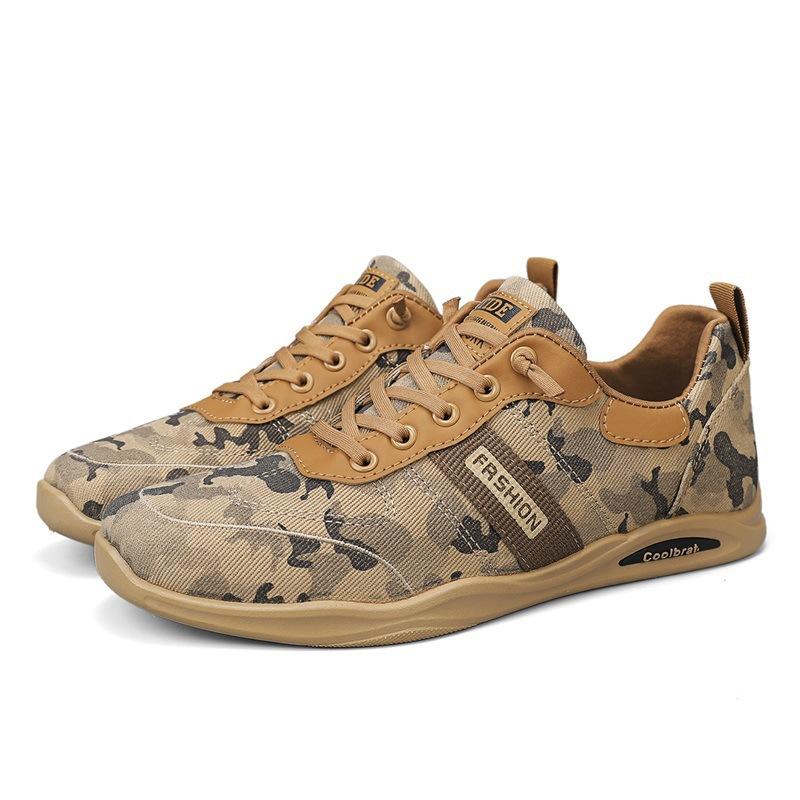 2025 new summer breathable ice silk men's shoes camouflage personality trend student soft sole casual sports men's shoes