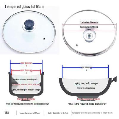 Zhao Ran Verdickter gehärteter Glas-Topfdeckel