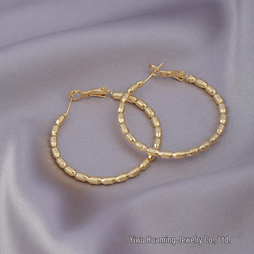 European American Style Luxury Stud Earrings: Elegant Cross-border Niche Hoops, Versatile Celebrity-inspired Accessories