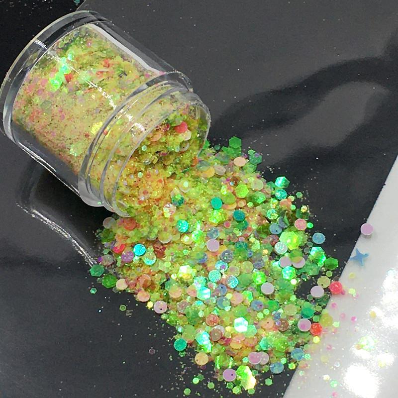 10ml/Box Glitter Epoxy Resin Fillings Mix Colorful Glitter Sequins Materials for DIY Epoxy Resin Mold Crafts Nail Art Fillers