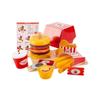 Wooden Hamburger & French Fries Pretend Play Set – Toy Kitchen Gift for Kids