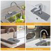 1 Stück Küchenarmatur-Spülbecken-Spritzschutz, Silikon-Wasserhahn-Wasserauffangmatte, Spülbecken-Abtropfpad hinter dem Wasserhahn, graue Gummi-Trocknungsmatte