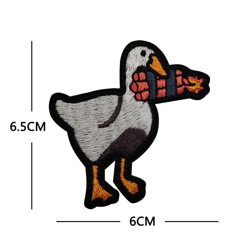 

Goose Emotion Patch: Outdoor Embroidered Velcro Armband for Backpacks