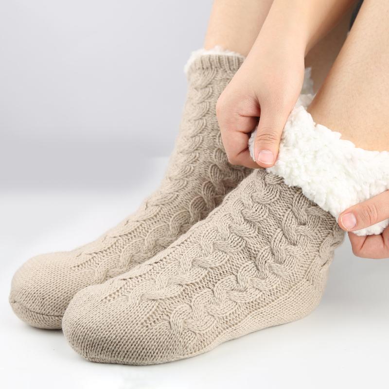 Thickened Fleece Dispensing Non-slip Socks Sleeping Socks Carpet Floor Socks