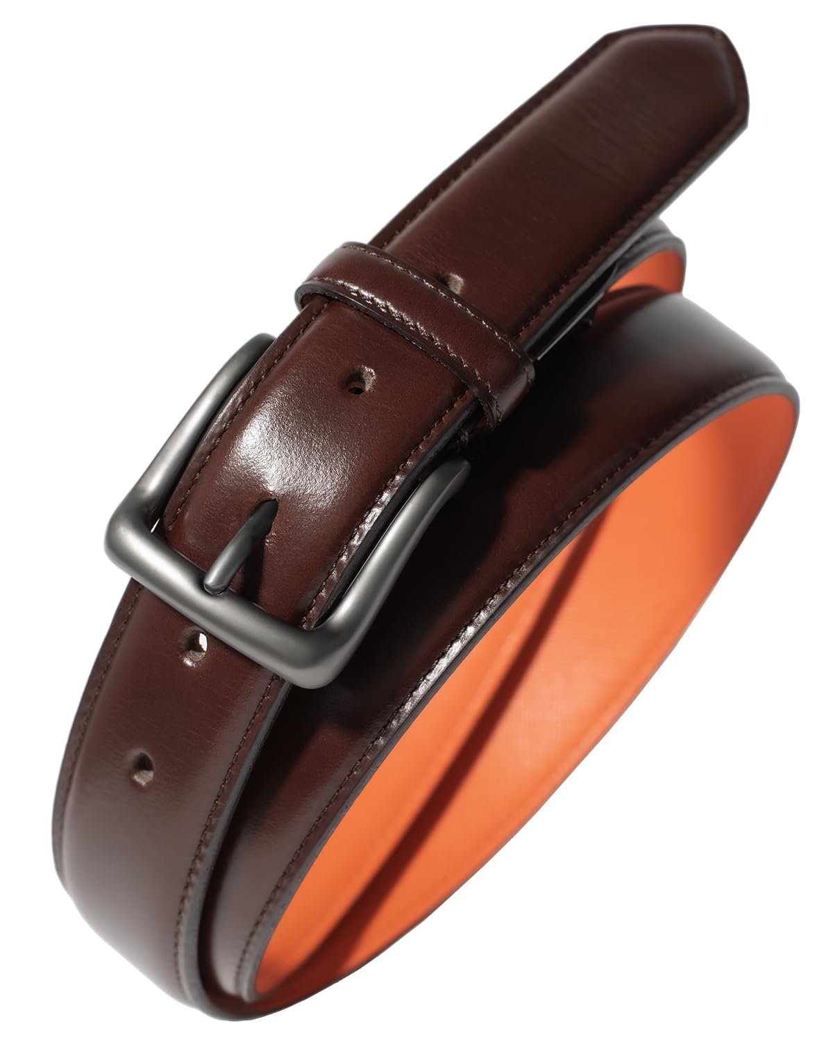 [TAVARAT] [TAVARAT] [Relaxed Fit Belt] Men s Genuine Leather Belt, 32mm Wide, Made in Japan, Adjustable Size, Himeji Leather, Elastic Strap (Matte