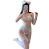 Women Sexy Lingerie Porn Sling Striped Bikini Set Sleepwear Sexy Bodysuit Female Underwear Cosplay Women Pajama