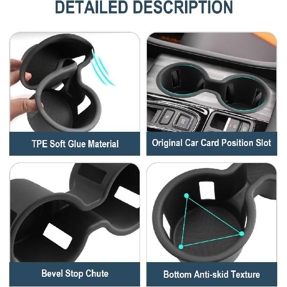 2026 Passport Center Console Cup Holder,For 2026 Honda Passport Accessories TPE Material Cupholder Coaster Liner Compatible With 2026 Honda Passport