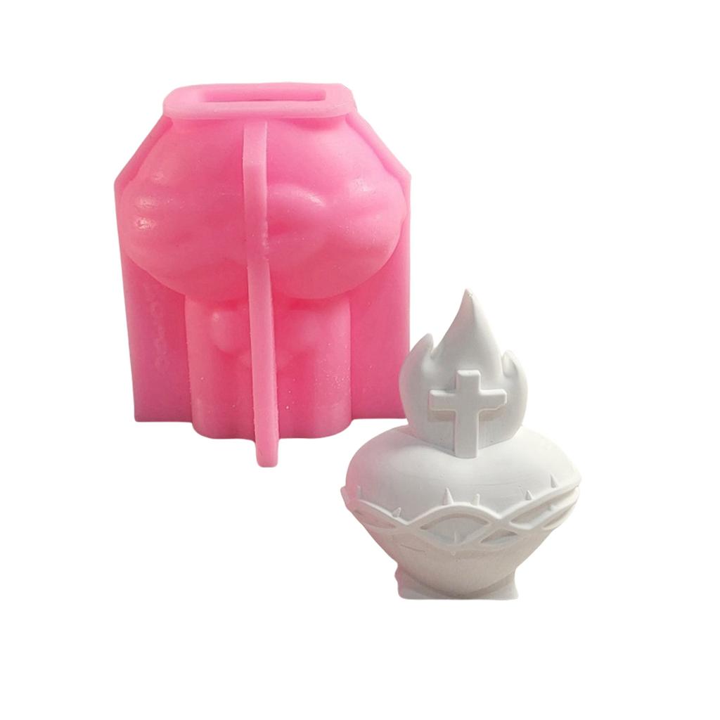 Flexible Silicone Mold Candle Moulds 3D Heart Pattern Resin Mold Handmade Art Supplies Suitable for Room Decorations