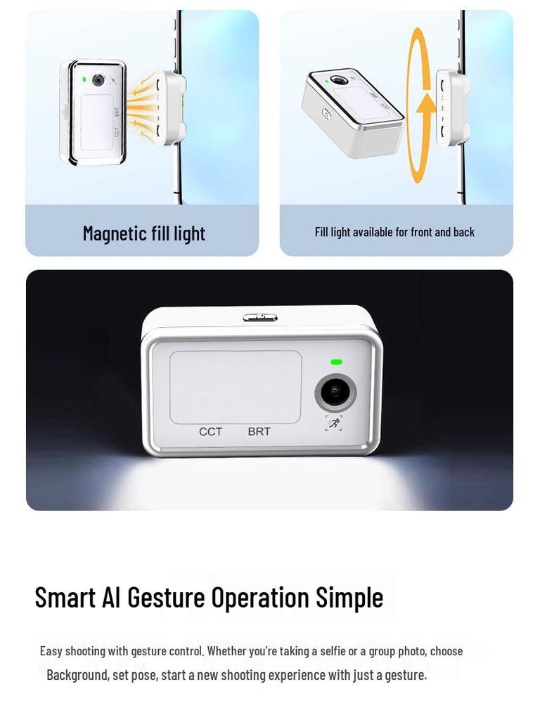 Three-Axis Handheld Gimbal for Smartphones with Face Tracking and Anti-Shake for Live Streaming and Photography