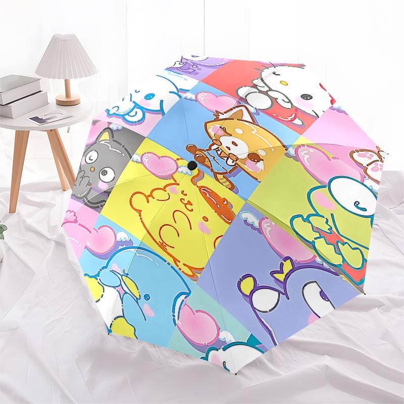 

Hello Kitty Automatic Opening/Closing Umbrella with Foldable Design and 8 Bone Iron Frame Perfect for Fans,Travelers,and Daily Use010402