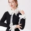 Ruffle Faux Collar Cuffs Sleeves Collar Insert Outfit Enhancer for Office Women Various Occasion Clothing Accessory