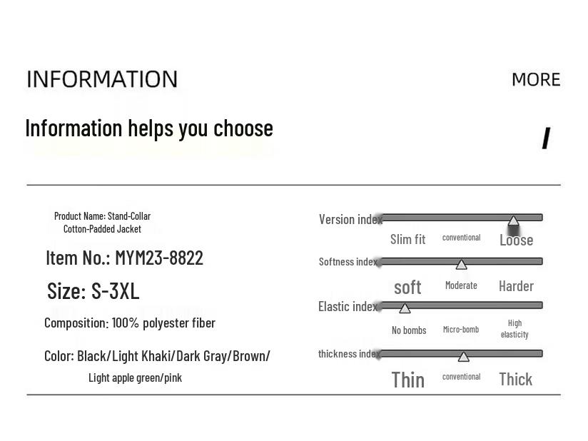 Mark Fairwhale Men's Thickened Warm Stand Collar Padded Jacket