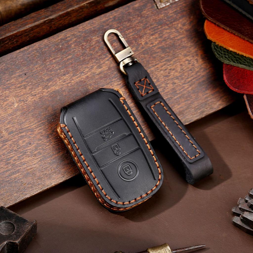 Leather Car Key Cover Keychain Holder Case Protector for Kia Sportage 4 Seltos Sorento Optima Niro K2 K5 K3 Stinger K900 Remote