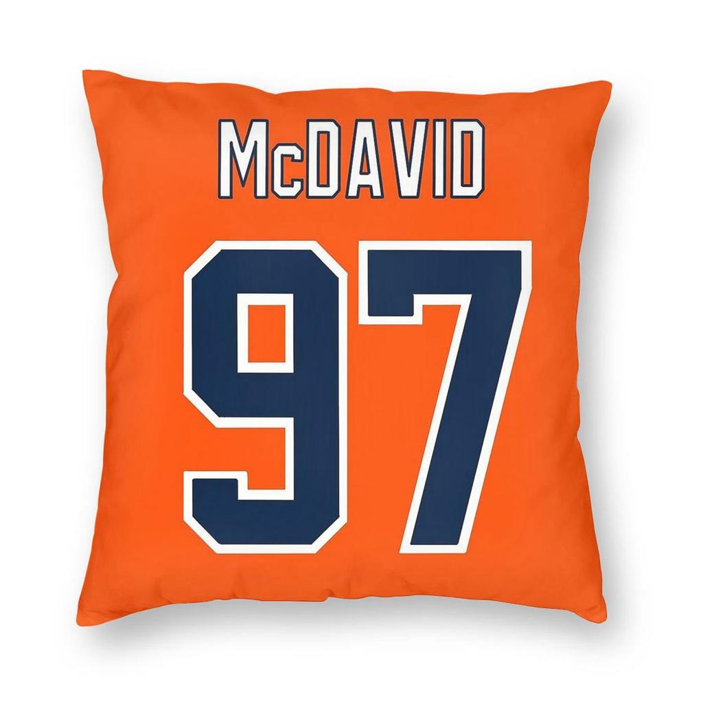 Connor Mcdavid Pillowcase Polyester Linen Velvet Printed Zip Decorative Home Cushion Cover