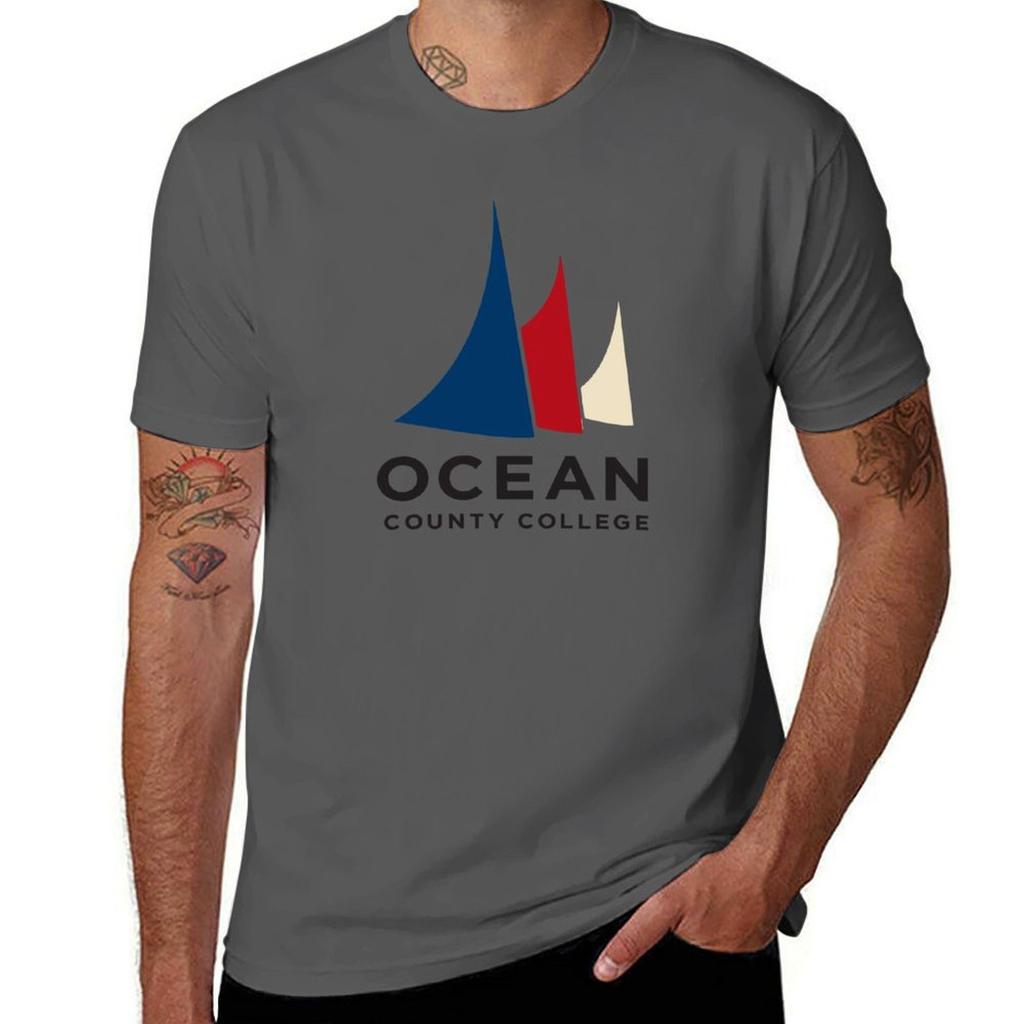 Ocean County College Tshirt Daily Wear Plain Short Sleeve Shirt