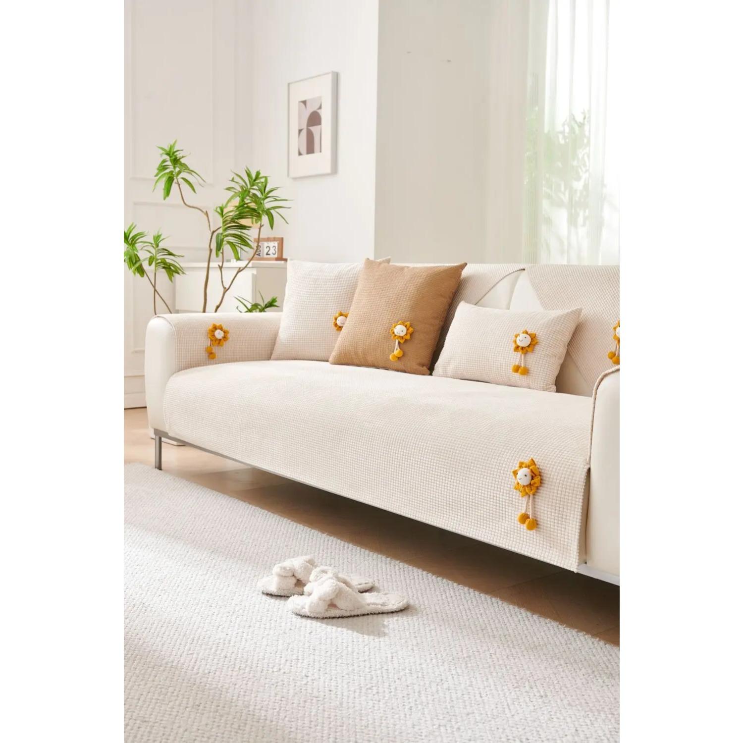 

Чехлы для диванов из синели, универсальное полотенце для дивана Four Seasons, противоскользящая подушка для дивана, защитная подушка для дивана для гостиной, декорация hogar 70X70cm 1pc