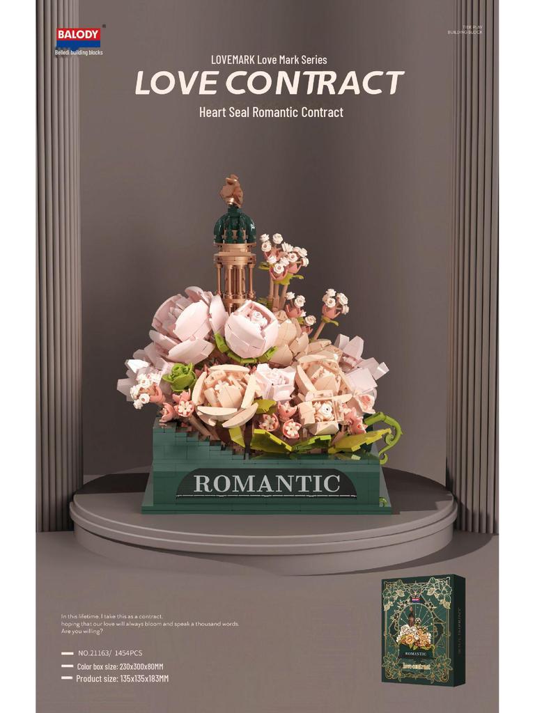 Belle Di Mini Partikel Kreative Desktop-Ornamente Liebe Serie DIY Spielzeug Bausteine