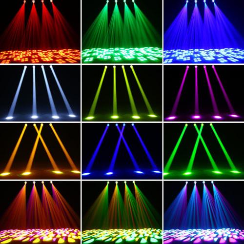 SEBRUANC 150W Moving Light, Moving Head Stage Light, Party Light, 18-Face Prism, DMX512 12CH, Voice Activated, 8 Patterns & 8 Colors, High Brightness,