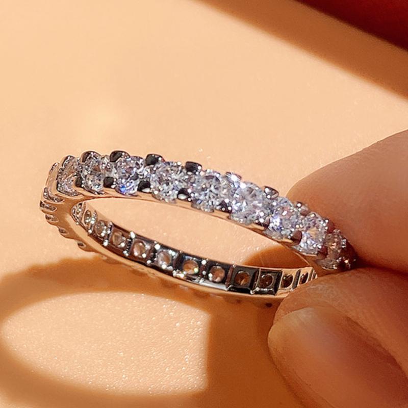 

CAOSHI Dazzling Crystal CZ Rings for Women Exquisite Design Wedding Bands Elegant Female Engagement Accessories Delicate Jewelry 6