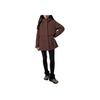 SAUCONY Solid Color Long Hooded Down Jacket Women Outerwear Chestnut-Brown SC1240166A-CO56