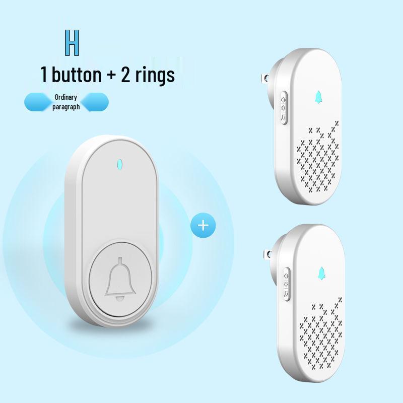 Wireless Long-Range Smart Doorbell with Electronic Remote, Plug-Free, Volume Control, and Senior Call Button