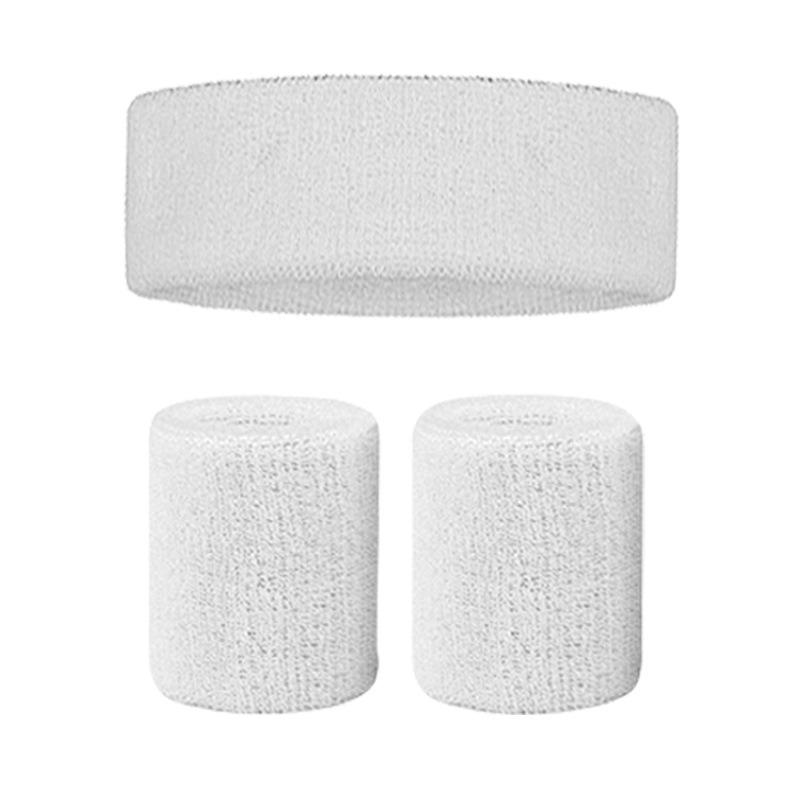 Exercise and fitness cycling basketball badminton breathable and sweat-absorbent headband hand protection wrist protection headband set
