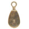 46mm Flag Rope Pulley Brass 360 Degree Rotating Strong Load Capacity Polished Finish Marine Flagpole Pulley for Ship