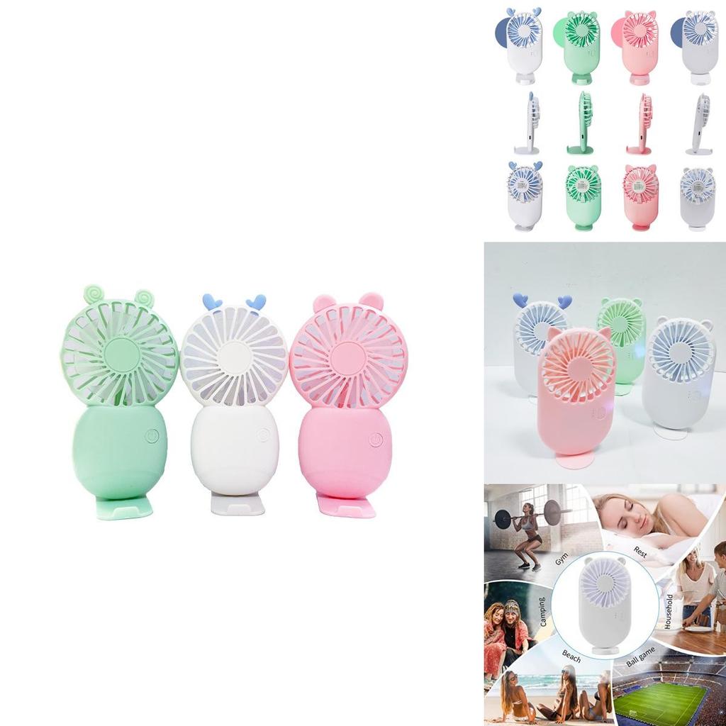 Handheld Mini Usb Fan With Holder Portable And Adjustable For Outdoor Travelling