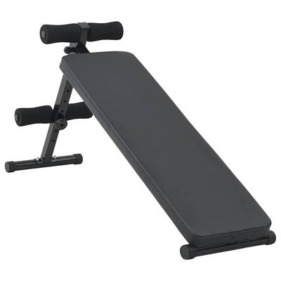 Bauchmuskelbank Schwarz 124 x 33,5 x 55 cm Pulverbeschichteter Stahl