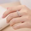 Heart Love Script Open Adjustable Ring – 925 Sterling Silver