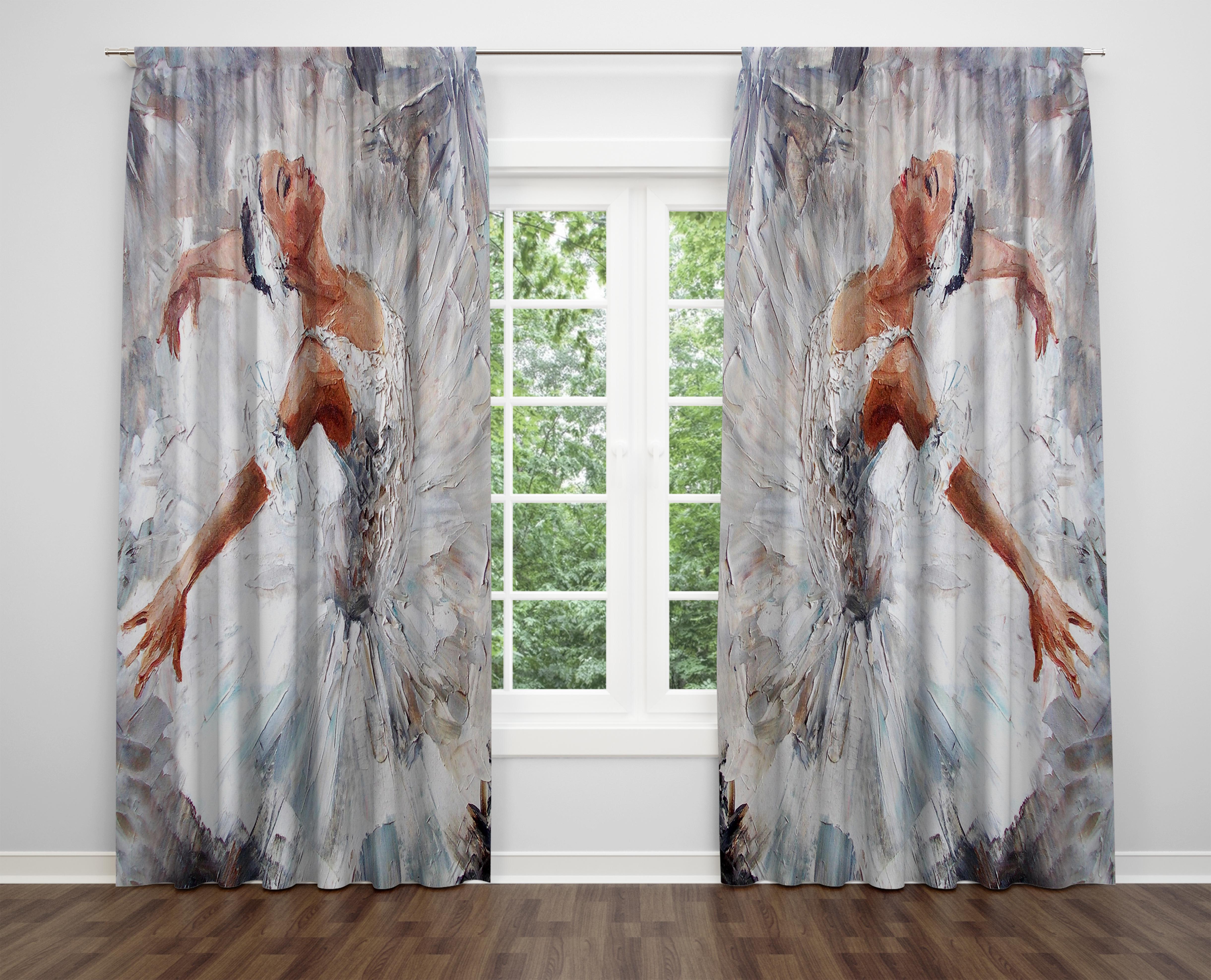 

Декоративний дизайн, високоякісна бавовняна тканина, ви можете вибрати одну або подвійну фіранку з крила 1 piece різнокольоровий