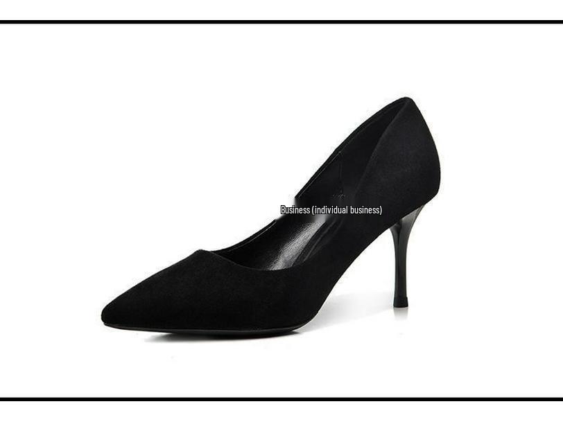 Korean Style Black Stiletto Heels: Versatile Pointed Toe for Formal Spring & Autumn Wear