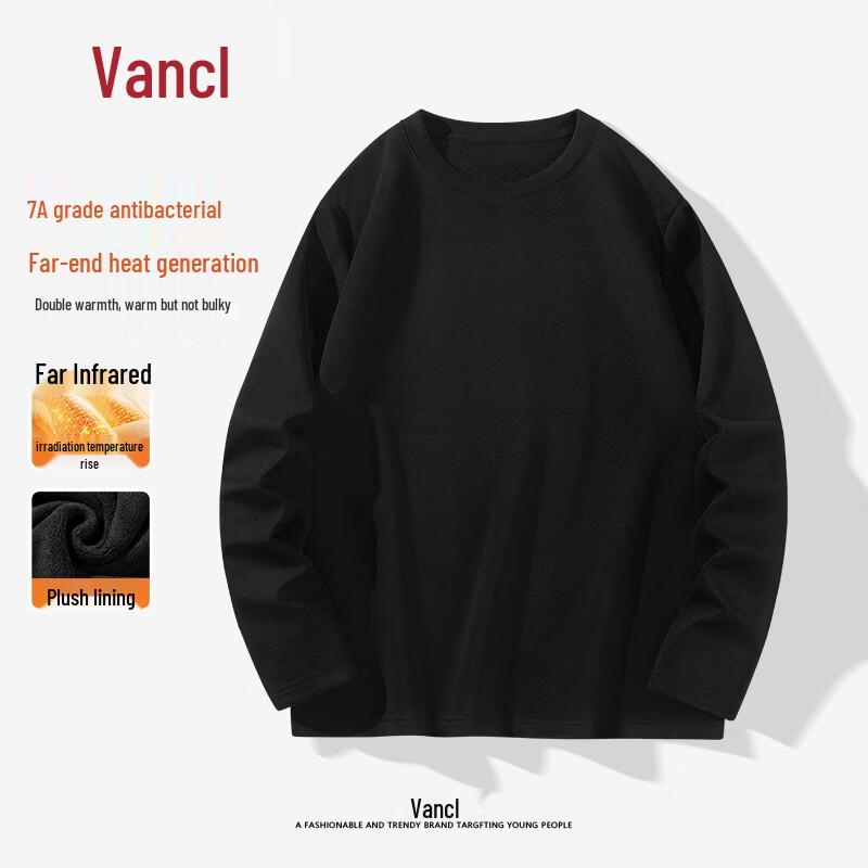 VANCL Men's Fleece Lined Thermal Long Sleeve T-Shirt