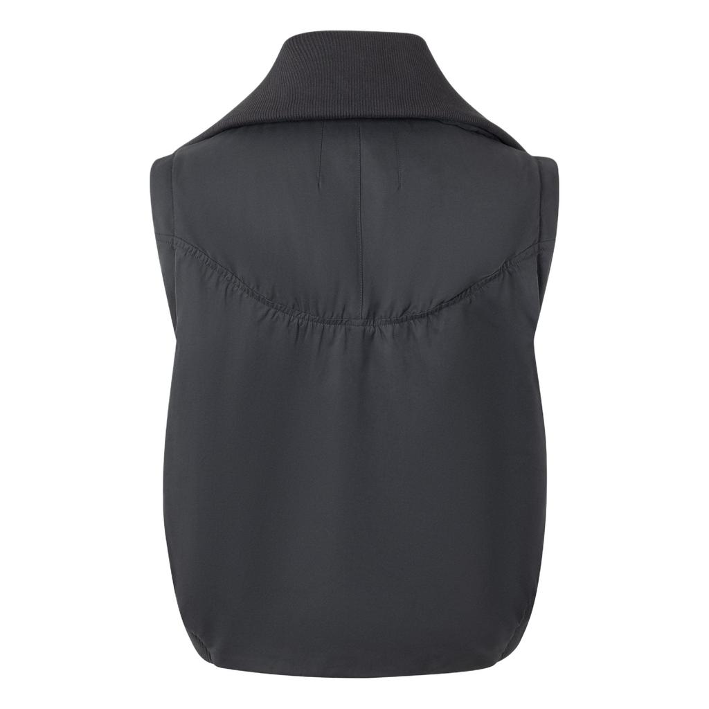 Adidas Fustl W P Djk C Warm Sports High Neck Casual Detachable Faux Two Piece Cotton Jacket Women jackets Charcoal-Black JW8913