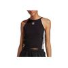 Adidas Originals Letter Logo Striped Tank Top Women Tops Black IB7302