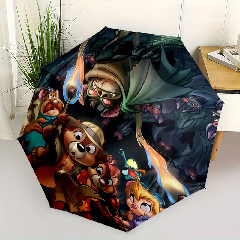 Chip n Dale Rescue Rangers Automatic Opening and Closing Folding - A Good Choice for Gifts, Fashionable and Convenient Cartoon Umbrella Wit