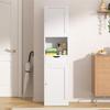 Tall Bathroom Storage Cabinet, 64”H Narrow Storage Unit for Small Spaces, Freestanding Modern Cabinet with Adjustable Shelves
