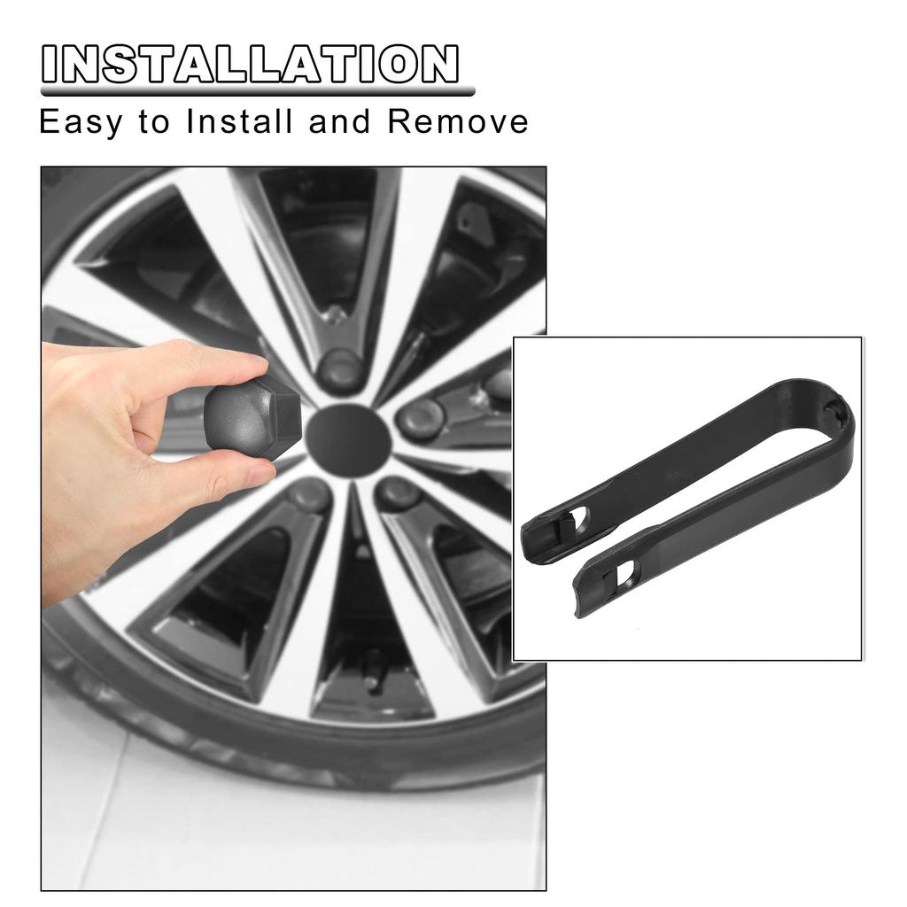 uxcell Wheel Lock Lug Bolt Nut Cover Cap Center Cover Bolt Lock Cap with