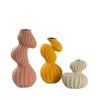 Ceramic Vase Geometric Twisted Stripes Abstract Flower Arrangement Accessories Flower Vase Home Decoration Accessories