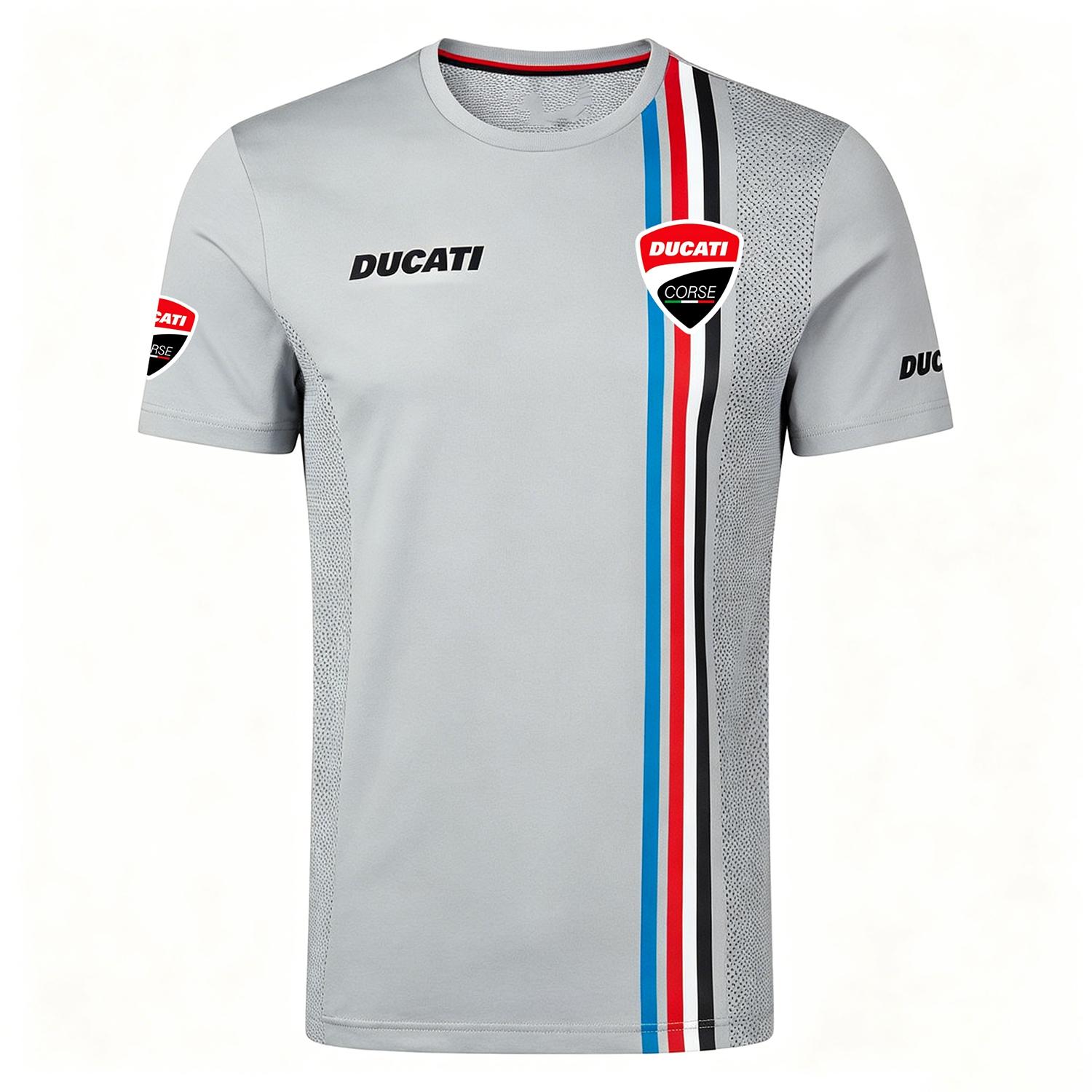 Ducati Heren  Corse Racing T-shirt Korte Mouw Heren T-shirt MotoGP Racing Print Korte Mouw Casual Tops XL