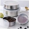 5 Set of Stainless Steel Fresh-Keeping Boxes with Lids, Round Sealed Bowls,Used to hold fruits, vegetables, and snacks kitchen accessories