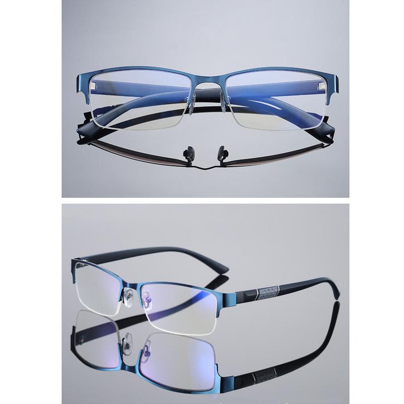 High Quality Metal Frame Reading Glasses for Men Business Style Vintage Prescription Eyewear with Minus Diopter