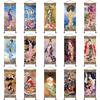 Retro Wall Art Canvas Pictures Vintage Japanese Geisha Kimono Ukiyo-e Woman Poster Restaurant  Home Living Room Hanging Painting