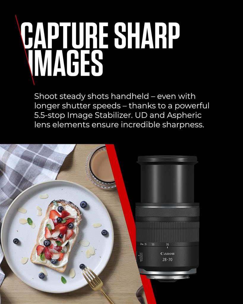 Canon STM Macro Camera Lens Black RF28-70mm F2.8