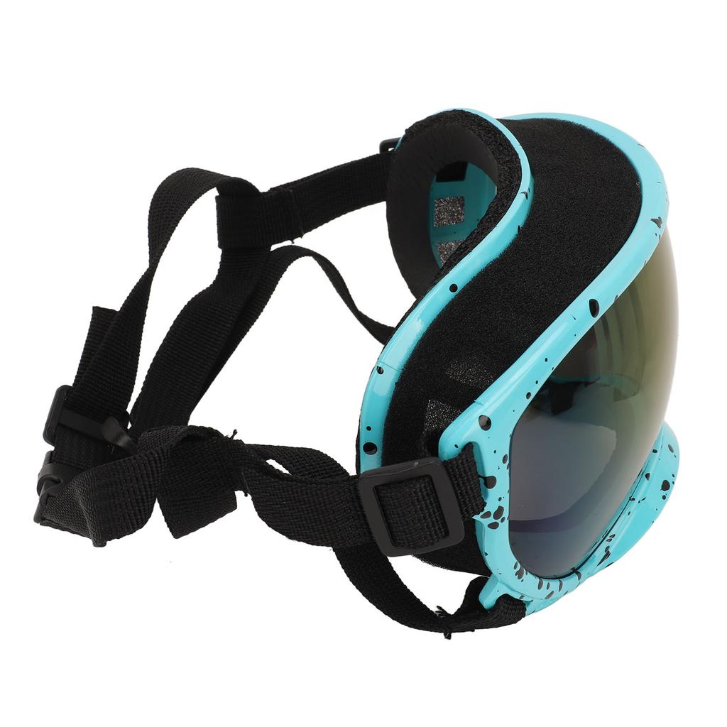 Dog Sunglasses PC Lens Windproof UV Protection Cool Pet Goggles with Adjustable Strap Blue Lens