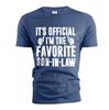 Men's Funny Favorite Son-in-law T-Shirt Mens Womens Tees Top Son In Law Gifts for Him Birthday Gift
