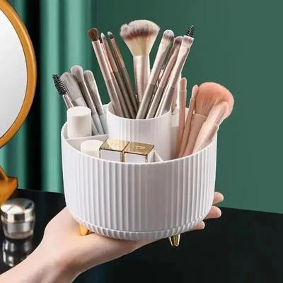 Perie de machiaj rotativă pentru birou, tub de depozitare, organizator pentru cosmetice, pieptene pentru uz casnic, perie pentru fard de pleoape, cutie pentru ruj, suport pentru stilou