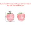 10pcs Cute Clear Pink Peach Resin Charms Pendant 3D Fruit Pendant For Earring Bracelet Keychain DIY Jewelry Making Findings